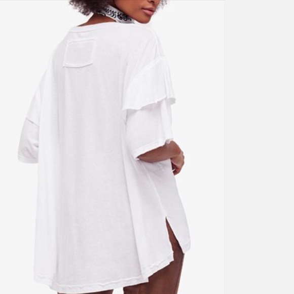 FREE PEOPLE Abracadabra Ruffle Tee NWT - Picture 2 of 4